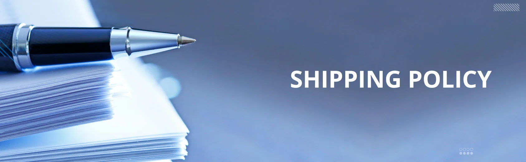 Shipping Policy We are not responsible for delays caused by customs or carriers.