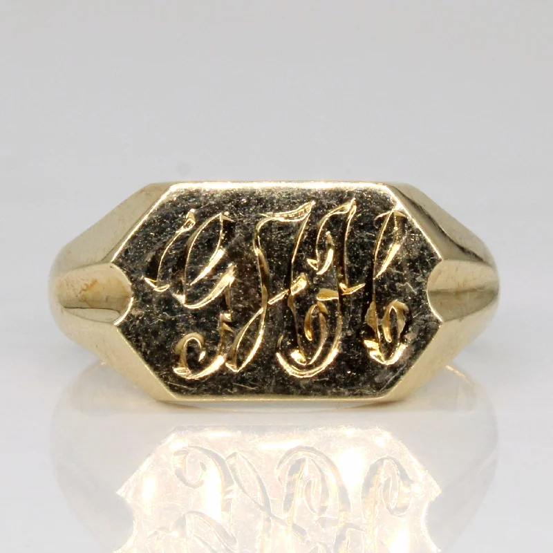 Timeless Jewelry At Special Discount Rates 10k Yellow Gold 'G.A.H.' Initial Ring | SZ 7 |