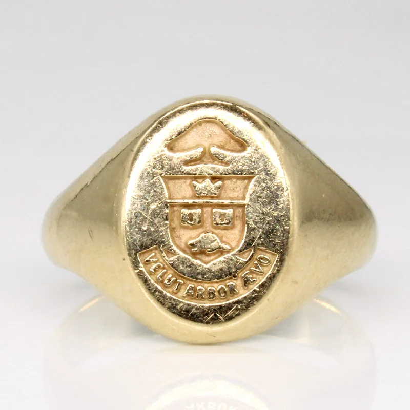 Limited-Stock Jewelry Sale – Once It's Gone, It's Gone University of Toronto "velut arbor ævo" Yellow Gold Ring | SZ 6 |