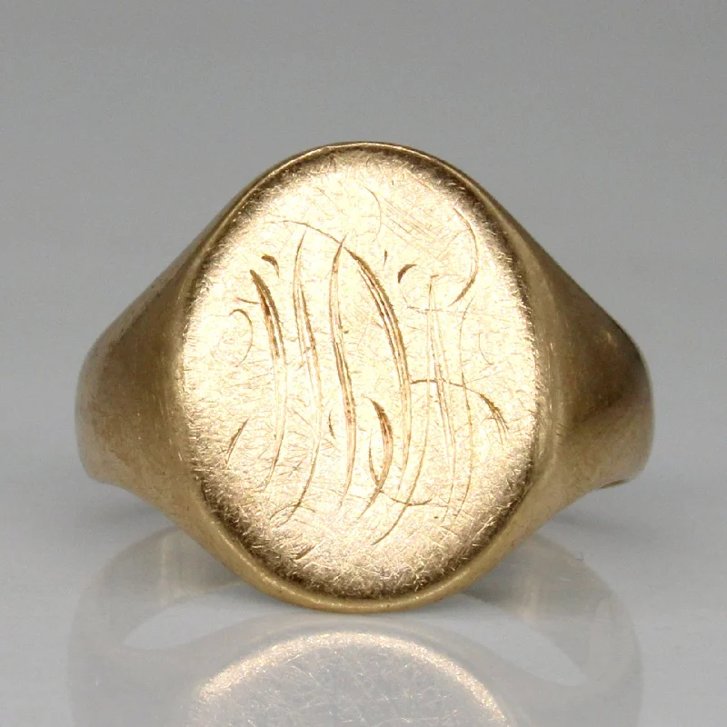 Flash Sale On Elegant Jewelry – Don't Miss Out 10k Yellow Gold Signet Ring | SZ 3.75 |