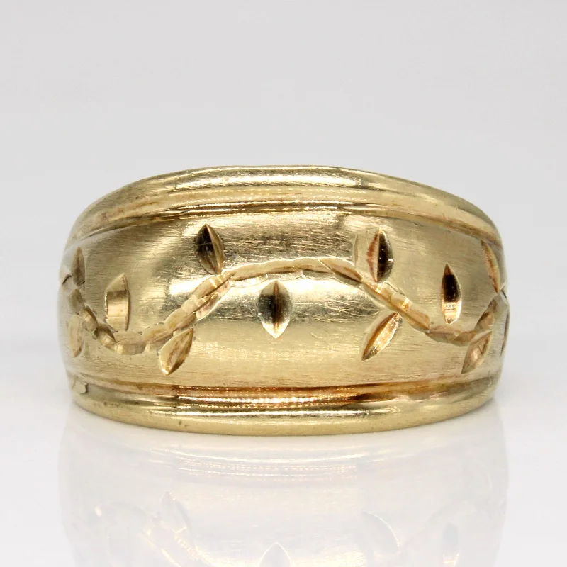 Special Sale On Handcrafted Jewelry – Shop Today 10k Yellow Gold Vine Ring | SZ 8.75 |