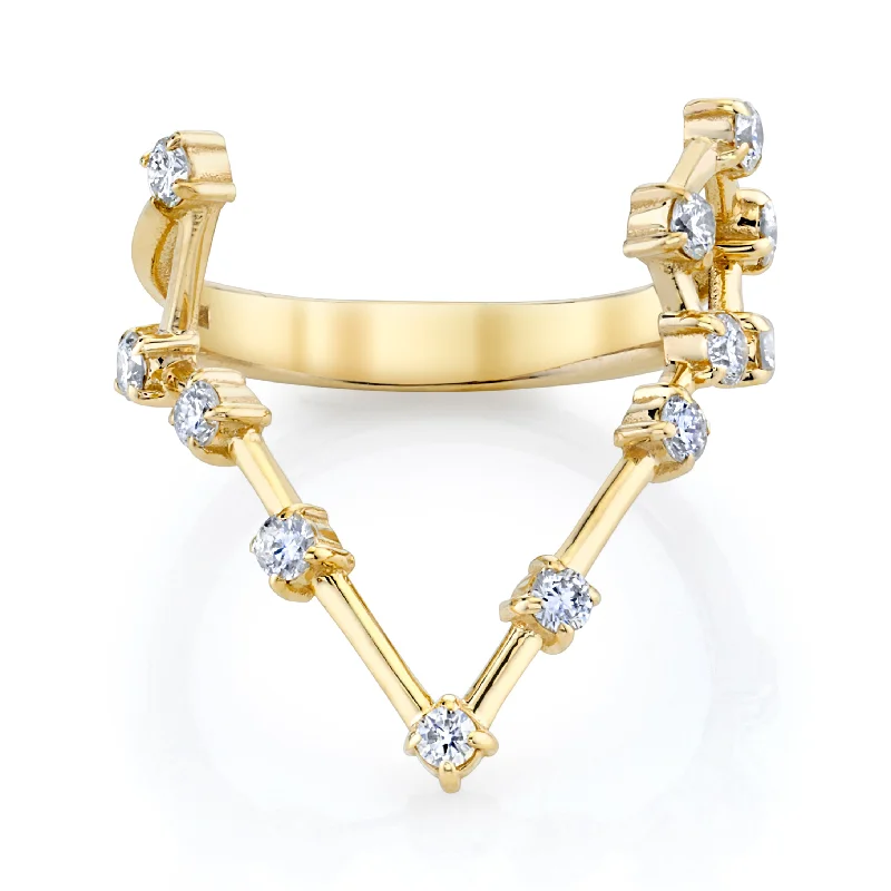 Adjustable Charm Bracelets For A Perfect Fit 14k Prong Set Pisces Constellation Ring | Ready to Ship