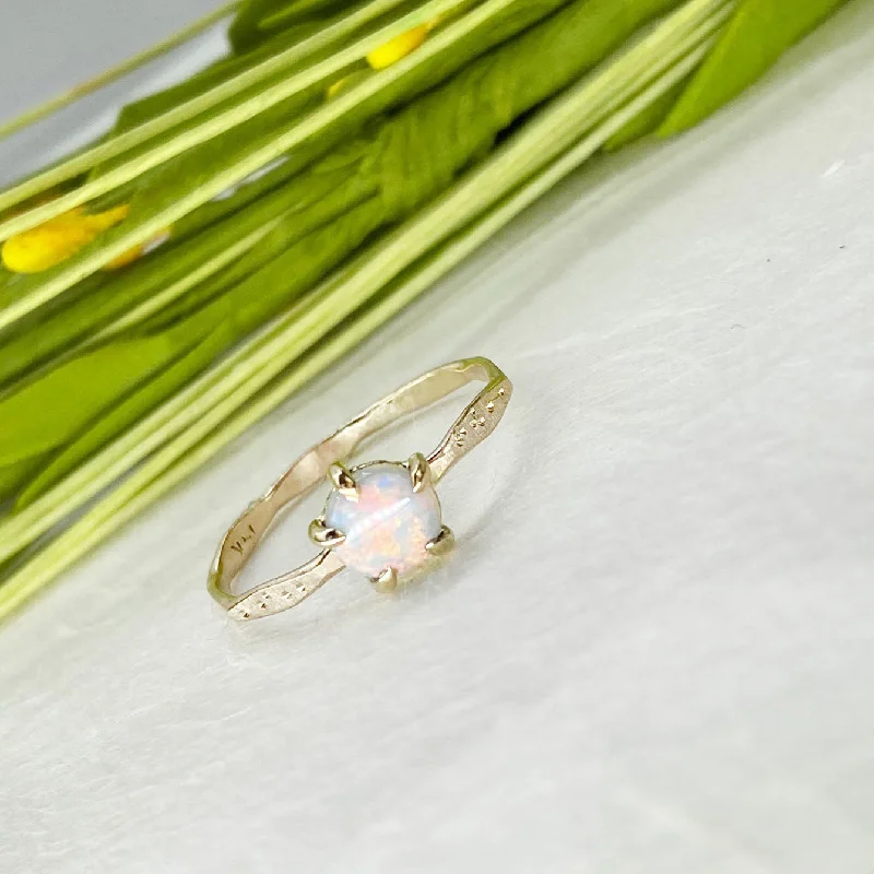 Affordable Luxury Jewelry – Style At A Great Price 14k Red Nebula Opal Star Dust Ring