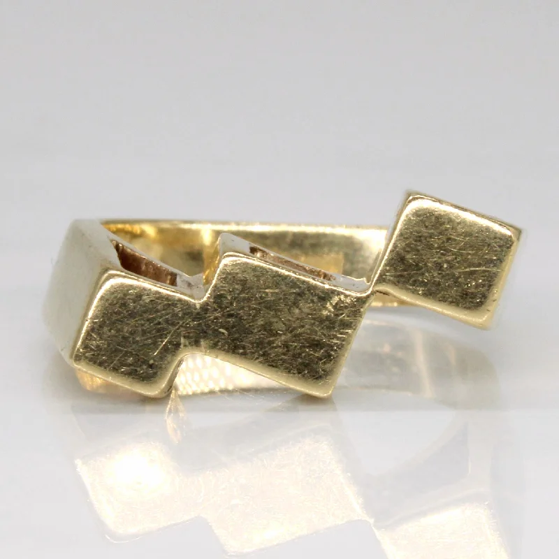 Get The Sparkle You Love At Prices You Adore 14k Yellow Gold Geometric Ring | SZ 6.25 |