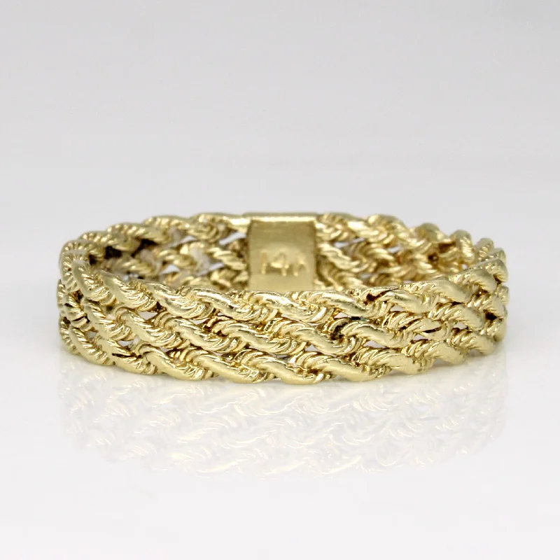 Limited-Time Offer On Elegant Jewelry Pieces 14k Yellow Gold Rope Ring | SZ 7.5 |