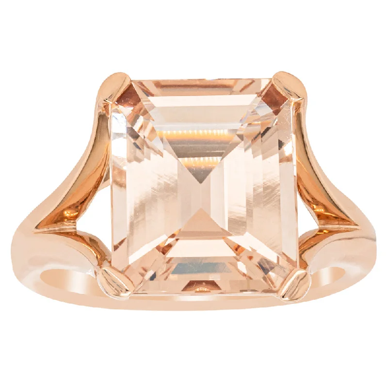 Affordable Luxury Jewelry – Style At A Great Price 18ct Rose Gold 4.96ct Morganite Verona Ring