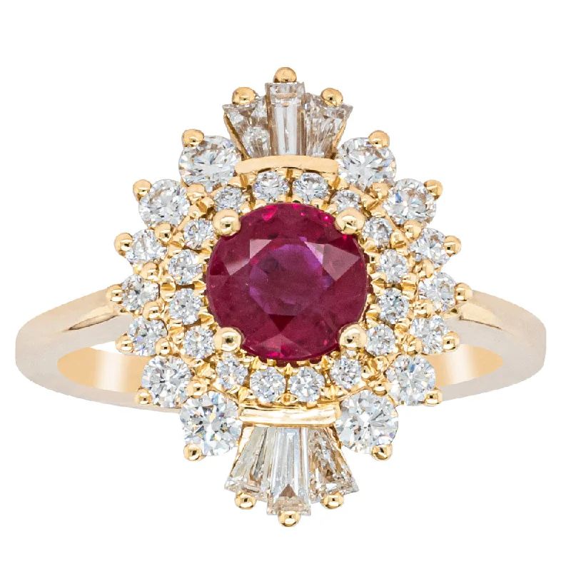 Flash Deals On Fine Jewelry – Shop Before It's Gone 18ct Yellow Gold 1.01ct Ruby & Diamond Kira Ring