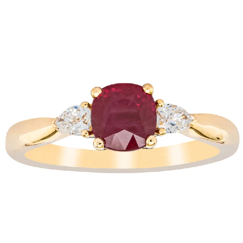 Jewelry Clearance Sale – Final Reductions 18ct Yellow Gold 1.11ct Ruby & Diamond Ayla Ring