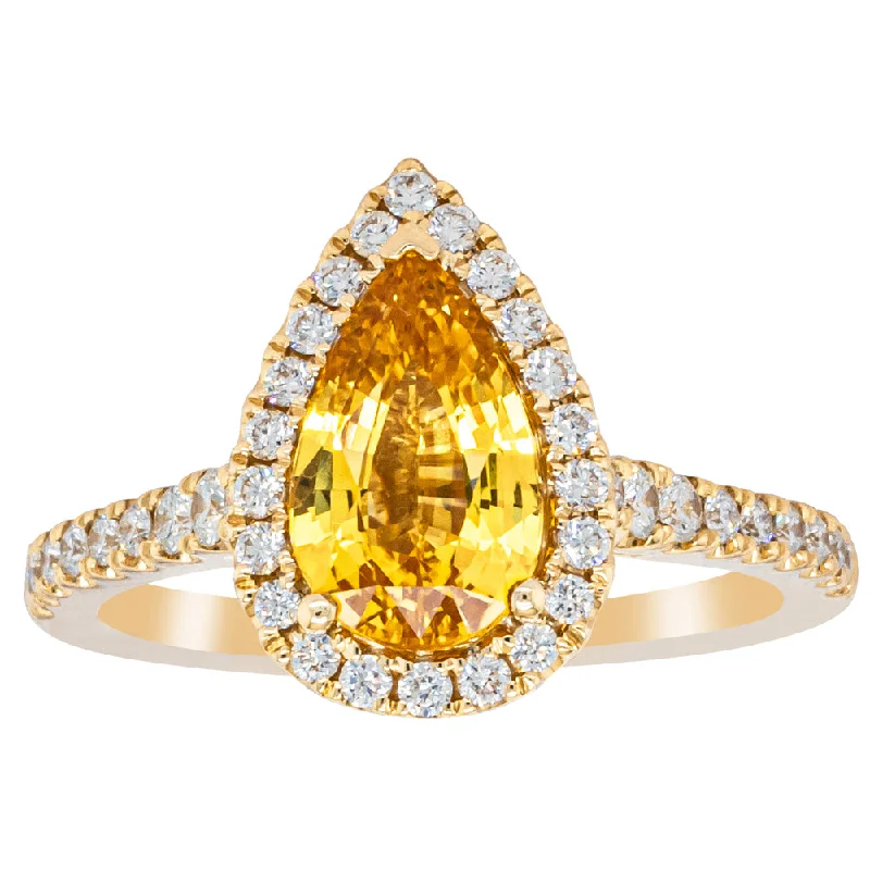 Don't Miss Out On Bestselling Jewelry At Special Prices 18ct Yellow Gold 4.71ct Golden Sapphire & Diamond Sierra Ring