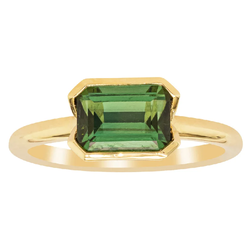 Shop Dazzling Jewelry With Special Promotional Discounts 18ct Yellow Gold Green Tourmaline Elle Ring