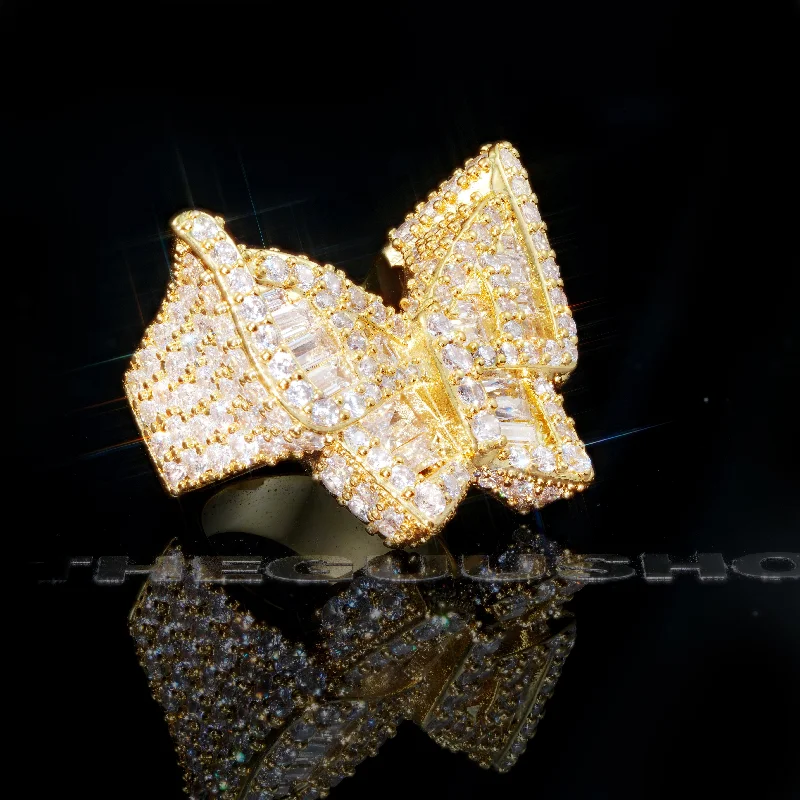 Affordable Gold-Plated Jewelry For Modern Fashion 18k Gold-Plated CZ Hip Hop Butterfly Ring