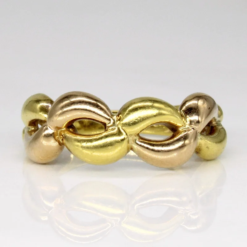 Last Chance To Shop High-End Jewelry At Markdown Prices 18k Two Tone Gold Ring | SZ 6 |