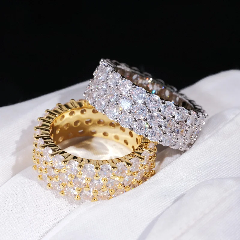 Bohemian-Inspired Jewelry For Free-Spirited Fashion 3 Row Eternity Ring