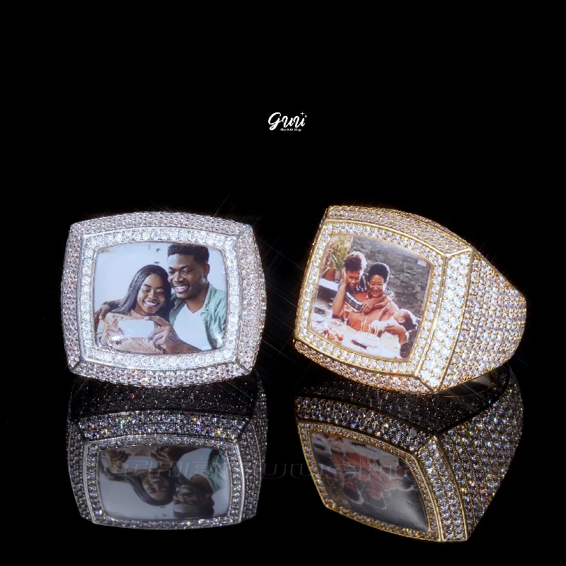 Unmissable Jewelry Clearance – Final Reductions 3D CUSTOM PICTURE ICED RING