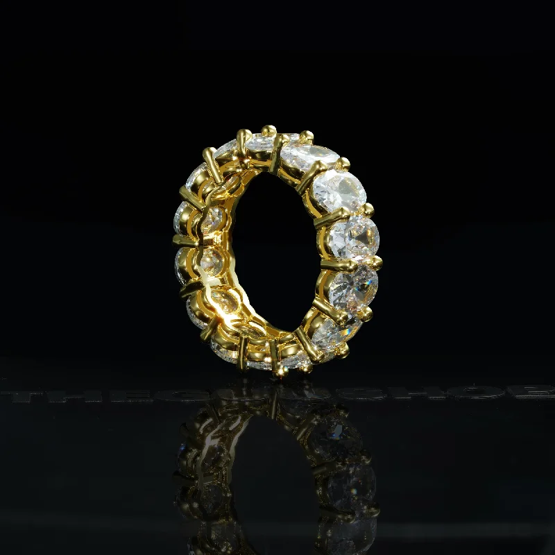 Flash Sale On Exquisite Jewelry – Don't Miss Out 5mm  18K Yellow Gold-Plated Iced AAA CZ Love Hip Hop Ring