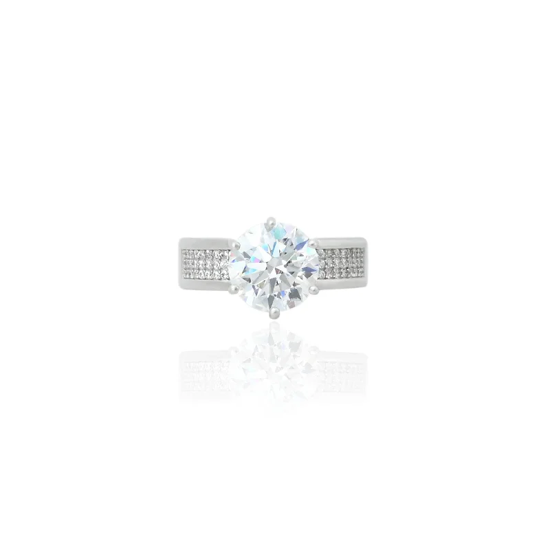 Buy More, Save More On Stunning Jewelry Designs 925 Silver "Ultimate Sparkle" Cubic Zirconia Solitaire Ring for Ladies