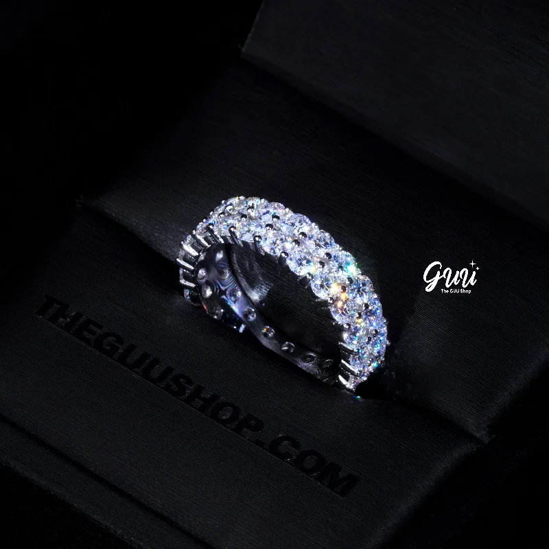 Limited-Time Jewelry Sale – Elegant Styles At Less 925S & VVS Moissanite 2-Row Eternity Ring
