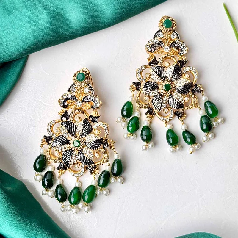 Personalized Jewelry Sale – Unique Gifts At Low Prices Areesha Earrings (Dark Green)