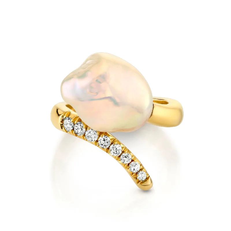 Trending Jewelry Now At Unbeatable Prices Baroque Pearl Tusk Ring