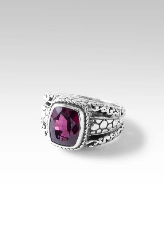Customized Silver Jewelry For Unique Style Be at Peace Ring™ in Malawi Pink Color Change Garnet