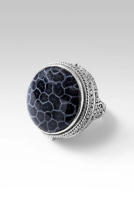 Elevate Your Jewelry Collection With Limited-Time Savings Be the Light Locket Ring™ In Black Indonesian Coral