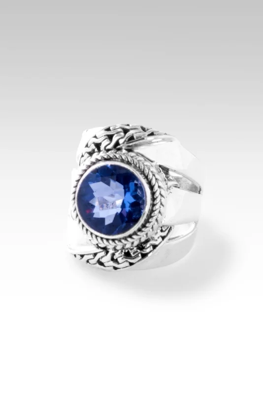 Exclusive Jewelry Offers – Shine For Less Beacon of Courage Ring™ in Blue Violet Fluorite