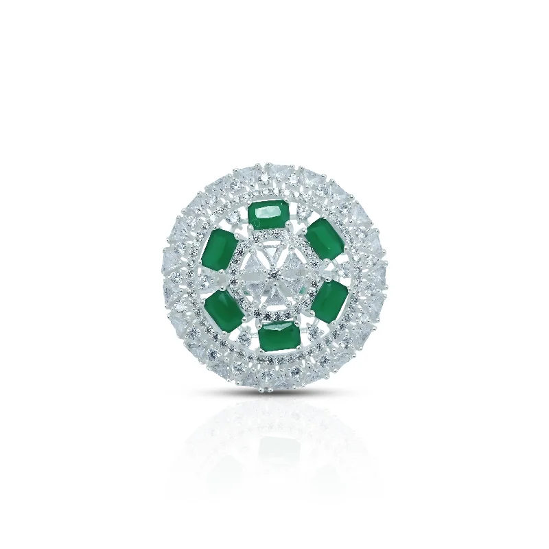 Get The Best Deals On Timeless Jewelry Pieces Beautiful Green Stones Designer Silver Ring
