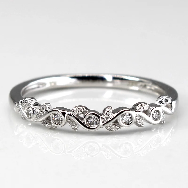 Waterproof Stainless Steel Jewelry For Lasting Beauty Bezel Set Diamond Ring | 0.05ctw | SZ 6.75 |