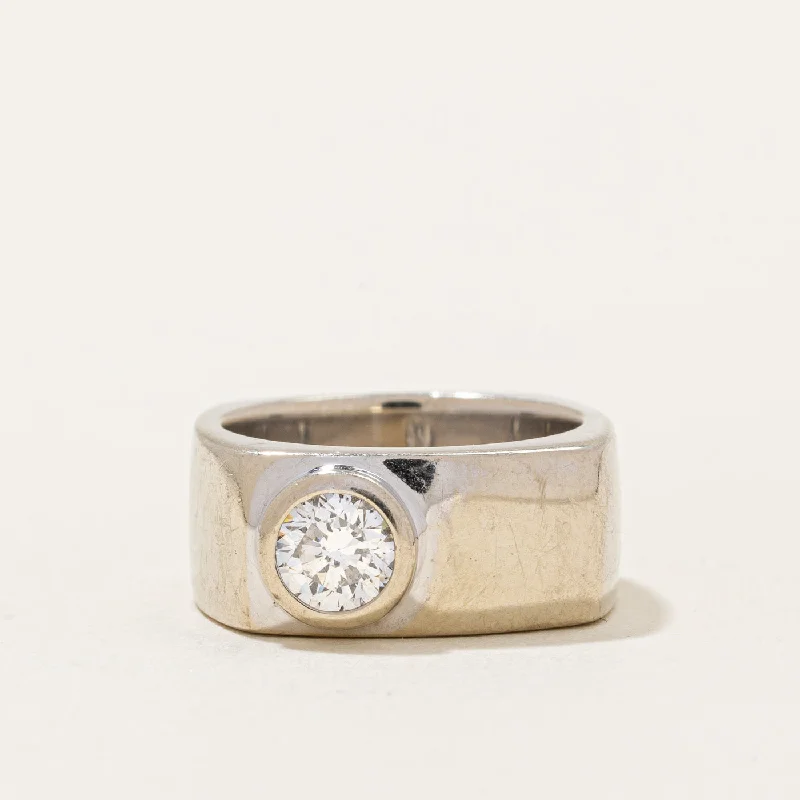 Special Deals On Handcrafted And Designer Jewelry Bezel Set Diamond Ring | 0.35ct | SZ 2.75 |