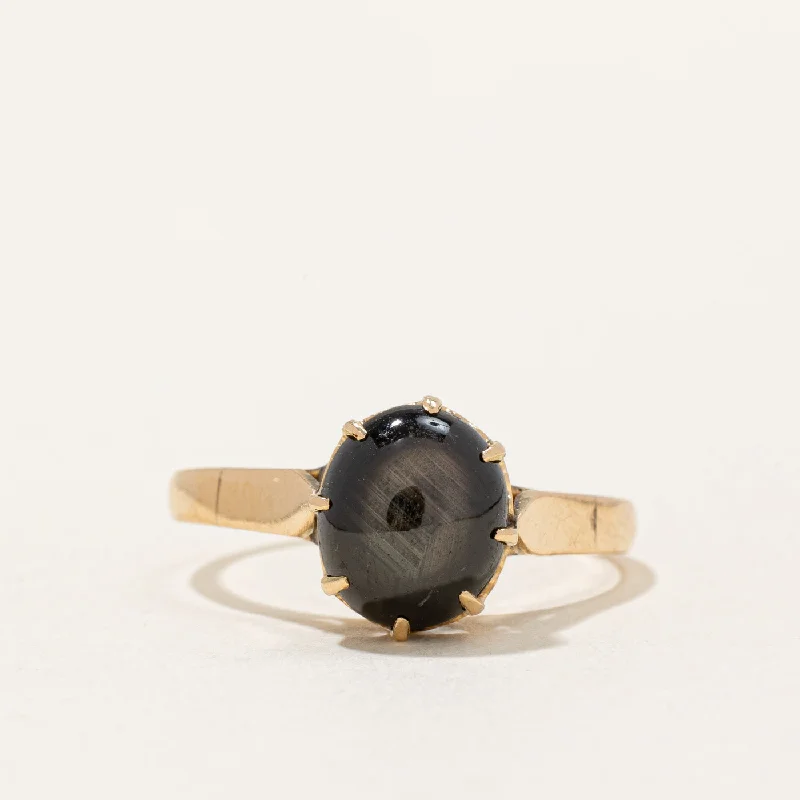 Classic And Modern Jewelry Styles On Sale Black Star Sapphire Cocktail Ring | 2.80ct | SZ 8.25 |