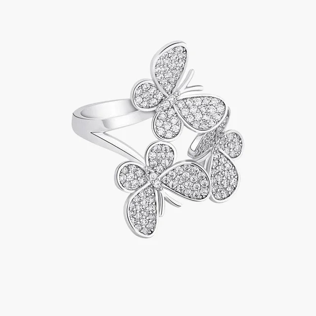 The Perfect Jewelry Piece At The Perfect Discount BUTTERFLY RING - WHITE GOLD