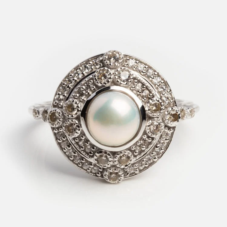 Celebrate Every Occasion With Sparkling Savings Celestial Pearl Vintage Ring