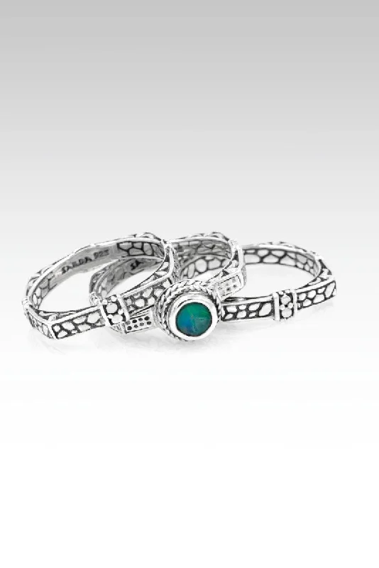 Limited-Time Jewelry Sale – Elegant Styles At Less Chosen Worthy Loved Ring Set of 3™ in Opal