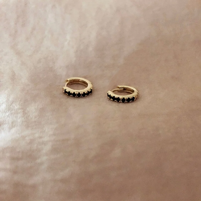 Huge Savings On Timeless Jewelry Collections Corey - Black CZ Hoops