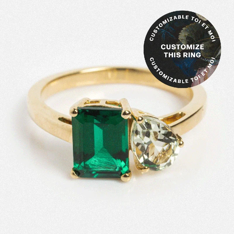 Modern Jewelry At Exclusive Discounts – Shop Today Customizable Toi et Moi Ring
