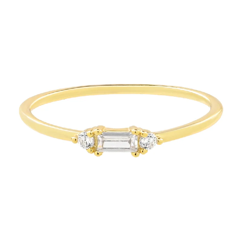 Limited-Stock Jewelry Sale – Shop Before It's Gone CZ Baguette Deco Ring