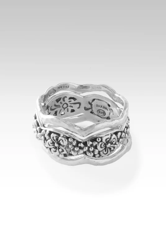 Jewelry Clearance – Final Chance To Save Big Delightful Blooms Ring Set of 3™ in Frangipani