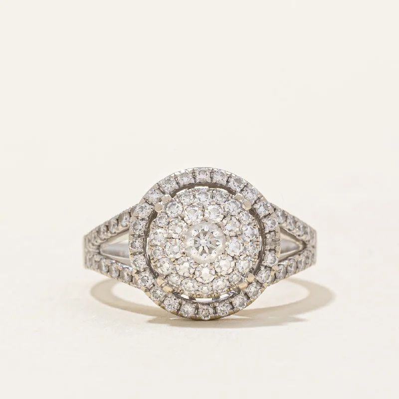 Shop Elegant Jewelry At Unbeatable Prices Diamond Cluster Cocktail Ring | 1.00ctw | SZ 6.5 |