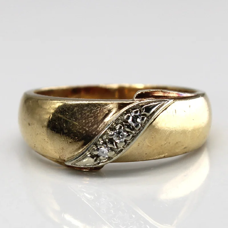 Clearance Sale On High-End Jewelry Collections Diamond Gold Band | 0.06ctw | SZ 6.5 |