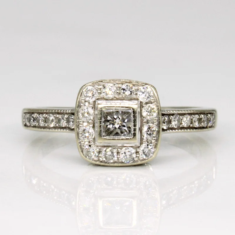 Seasonal Jewelry Sale – Upgrade Your Style Today Diamond Halo Ring | 0.30ctw | SZ 4 |