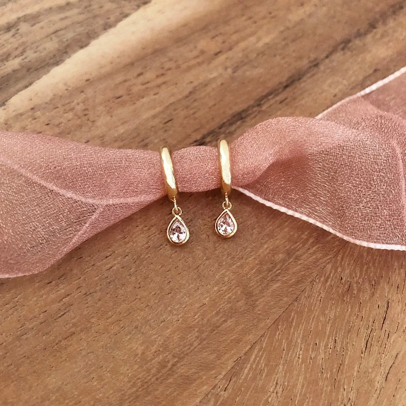 Limited-Time Jewelry Sale – Elegant Styles At Less Elina - Pink CZ Hoops