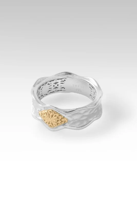 Discounted Luxury Jewelry – Shine Without The Splurge Embrace Freedom Ring™ in 18K Gold & Rhodium Over Sterling Silver