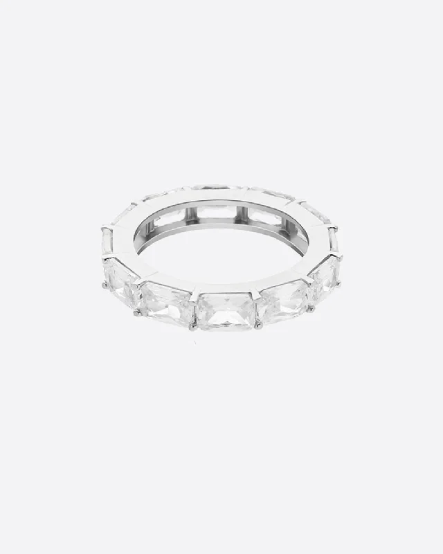Must-Have Jewelry At Unbelievable Discounts BAGUETTE RING - WHITE GOLD