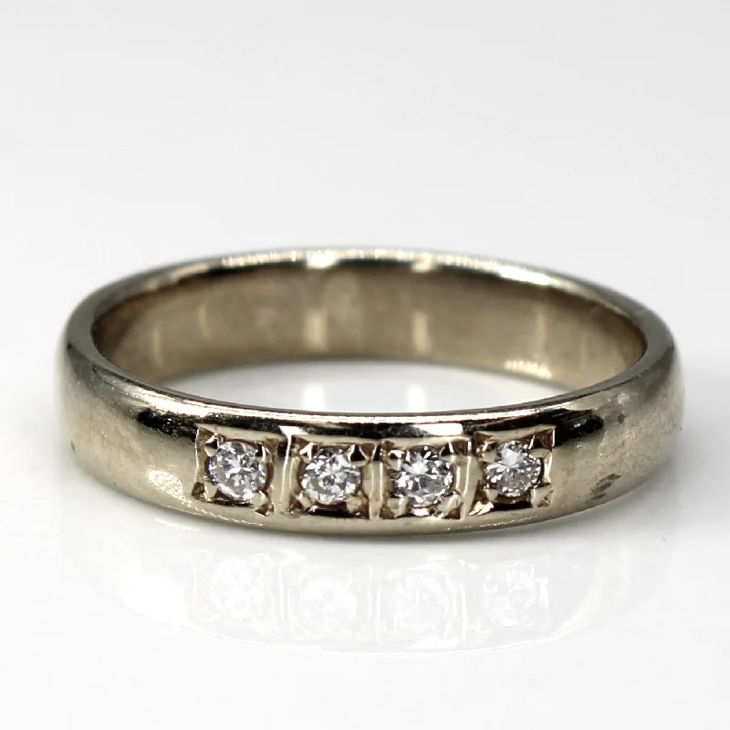 Luxury Jewelry Sale – Sparkle For Less Four Stone Diamond Band | 0.10ctw | SZ 4.5 |