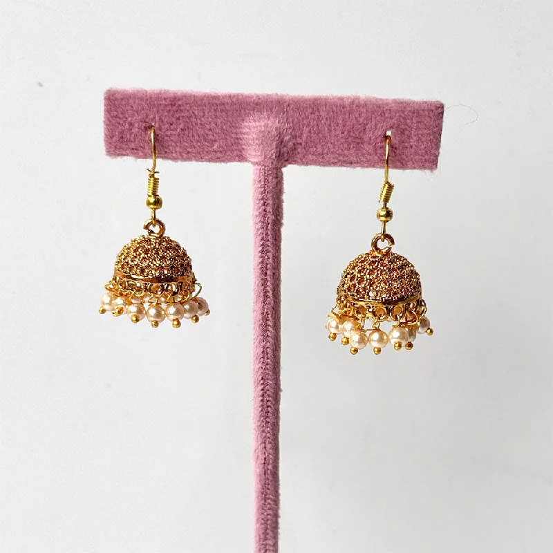 Handmade Pearl Jewelry For Timeless Elegance Golden Jhumki 2