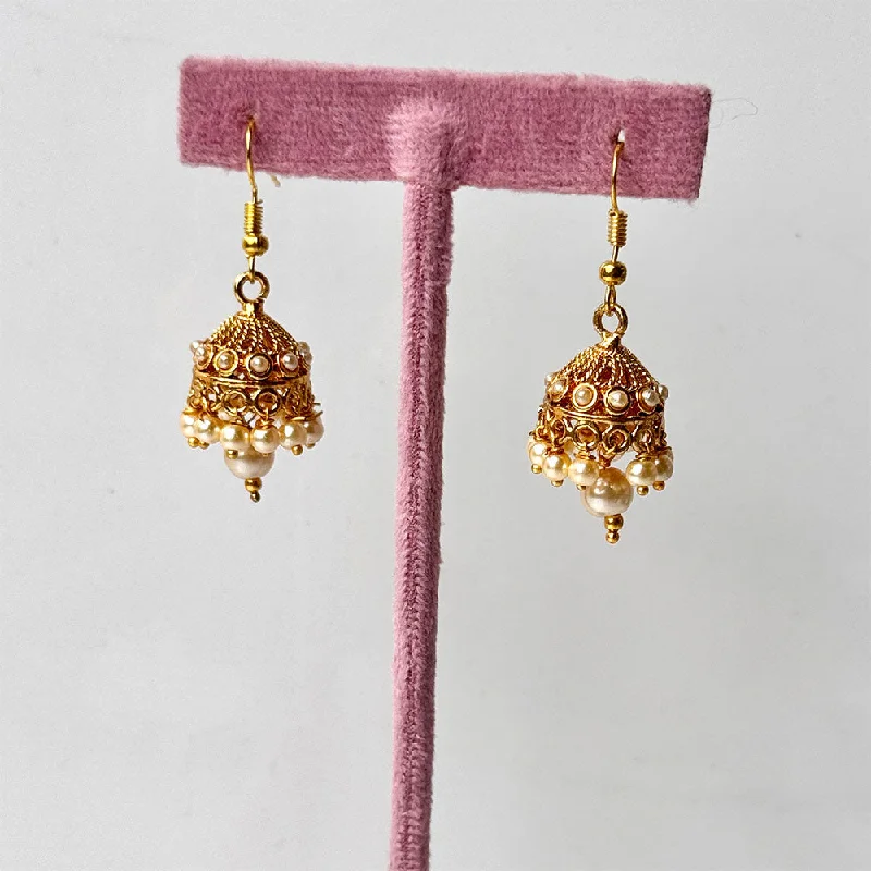 Modern Statement Jewelry For Bold Styling Golden Jhumki 1