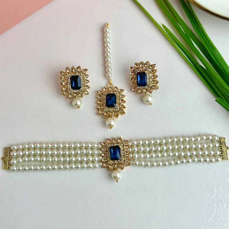 Stunning Jewelry At Even More Stunning Prices Haadia Set (Dark Blue)