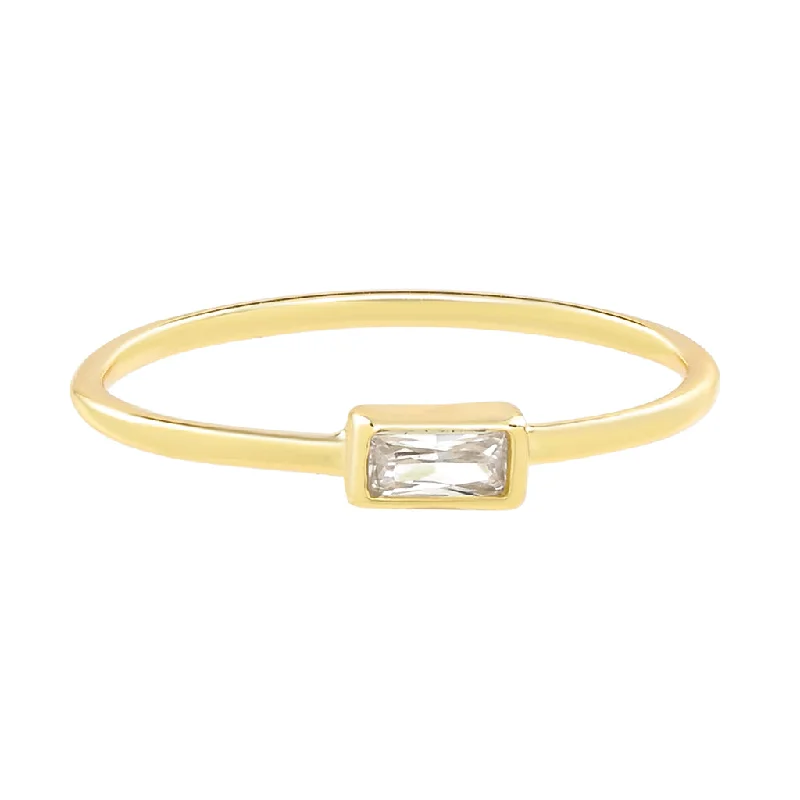 Best-Selling Jewelry Now Available At Special Deals Horizontal CZ Baguette Ring