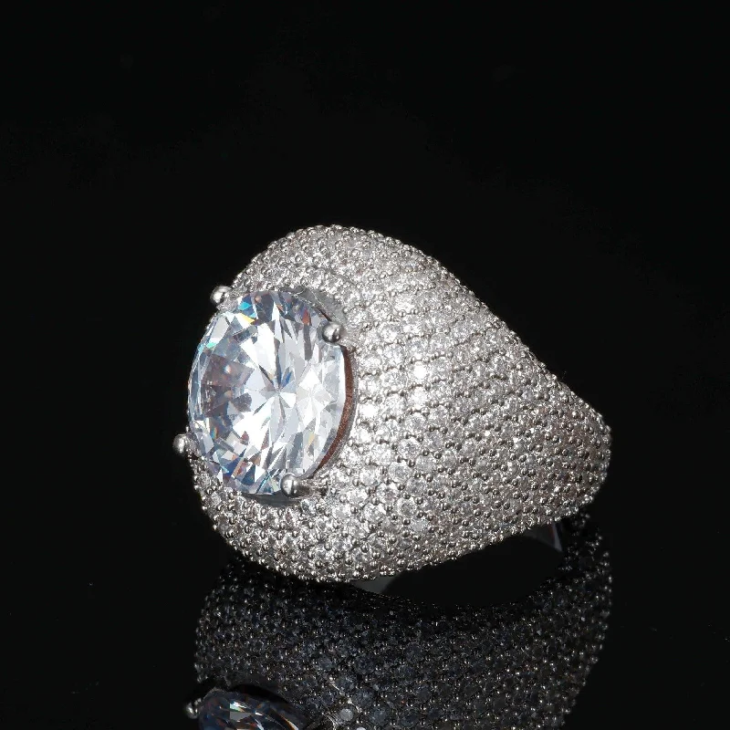 Elegant Jewelry, Exclusive Prices – Shop Now Iced Clustered Band Ring