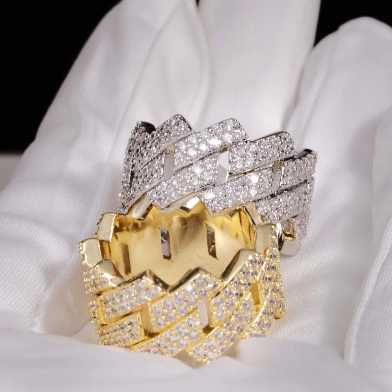 Dazzle With Discounts – Shop Jewelry On Sale 14MM Iced Prong Cuban Ring